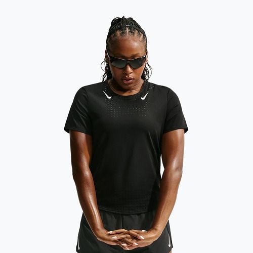 Női futó póló Nike AeroSwift black/white