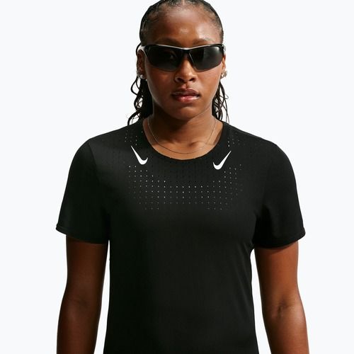 Női futó póló Nike AeroSwift black/white