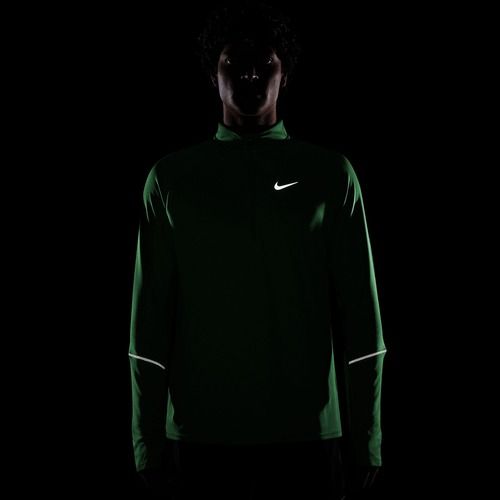 Férfi futópulóver Nike Miler Dri-Fit UV 1/2 Zip illusion green