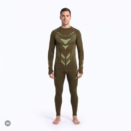 Férfi thermo fehérnemű szett KADVA Alpinestep Thermo SH Light Plus Set Green