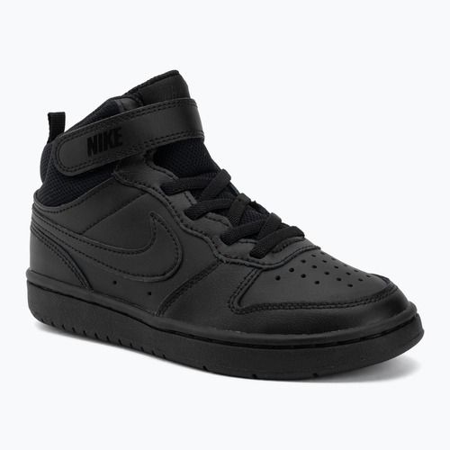 Gyermekcipő Nike Court Borough Mid 2 black/black/black