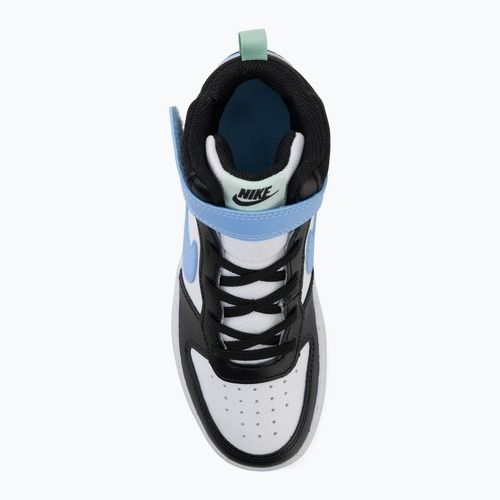 Gyermekcipő Nike Court Borough Mid 2 white/black/arctic green/football blue
