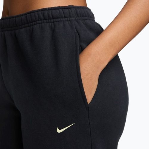 Női nadrág Nike Studio Fleece total black/sail