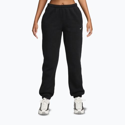 Női nadrág Nike Studio Fleece total black/sail