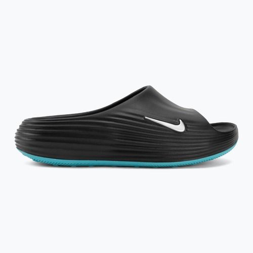 Férfi papucsok Nike ReactX Rejuven8 black/gamma blue/metallic silver