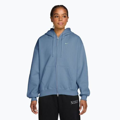 Női pulóver Nike Studio Fleece Medium Weight Oversized Full Zip work blue/sail