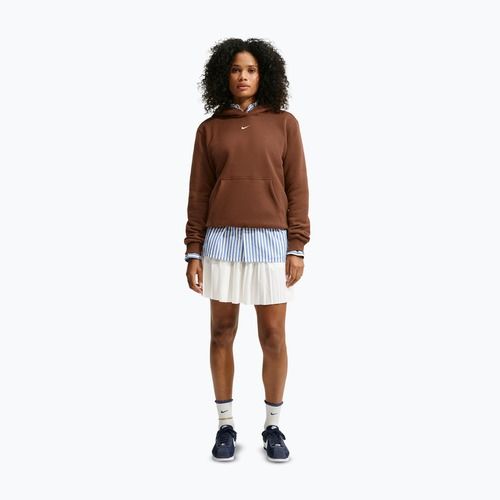 Női pulóver Nike Studio Fleece cacao wow/sail