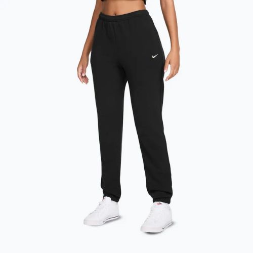 Női nadrág Nike Studio Fleece total black/sail