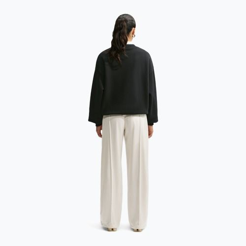 Női pulóver Nike Studio Fleece Medium Weight total black/sail