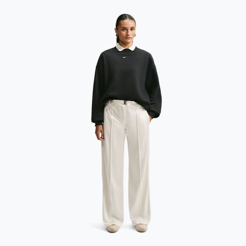 Női pulóver Nike Studio Fleece Medium Weight total black/sail