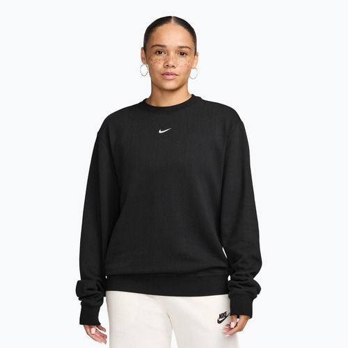 Női pulóver Nike Studio Fleece Lightweight total black/sail