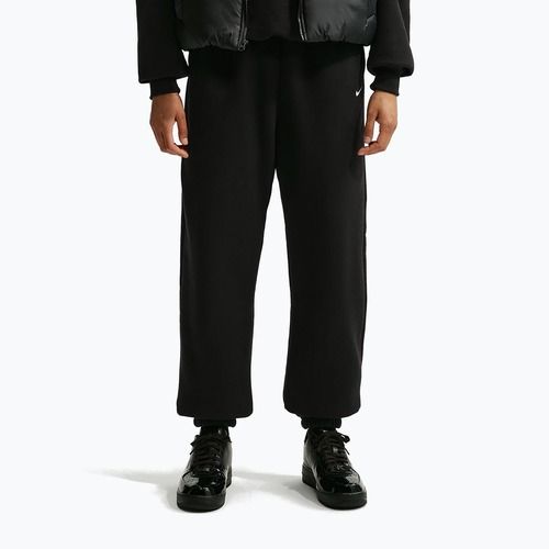 Női nadrág Nike Studio Fleece Medium Weight total black/sail