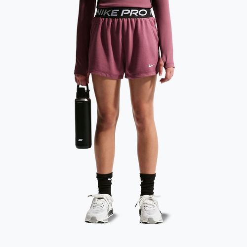 Gyerek rövidnadrág Nike Pro Fleece pink smoke/pink smoke/black/white