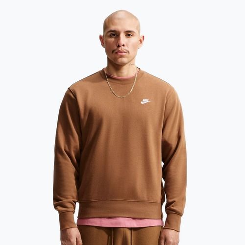 Férfi pulóver Nike Club ale brown/white
