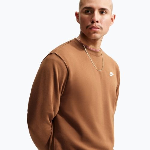 Férfi pulóver Nike Club ale brown/white