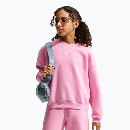 Gyerekpulóver Nike Sportswear Studio pink rise/white