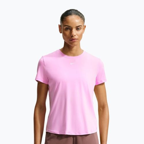 Női edző póló Nike One Classic pink rise/white
