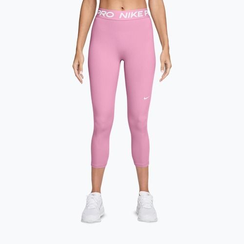 Női leggingsek Nike Pro pink rise/white