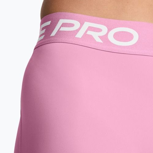 Női leggingsek Nike Pro pink rise/white