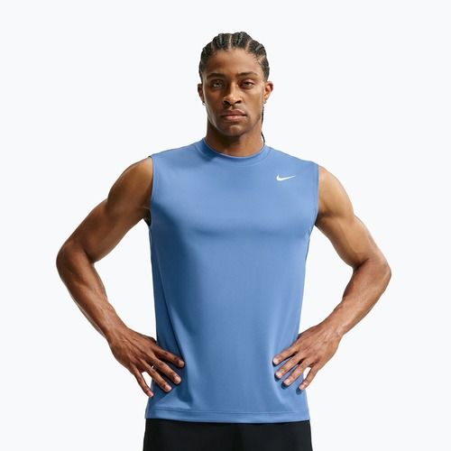 Férfi edző póló Nike Dri-FIT Sleeveless Training Top indigo storm/white
