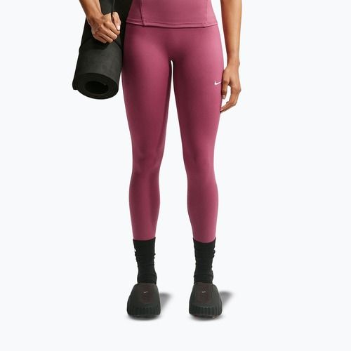Női leggingsek Nike One pink smoke/white