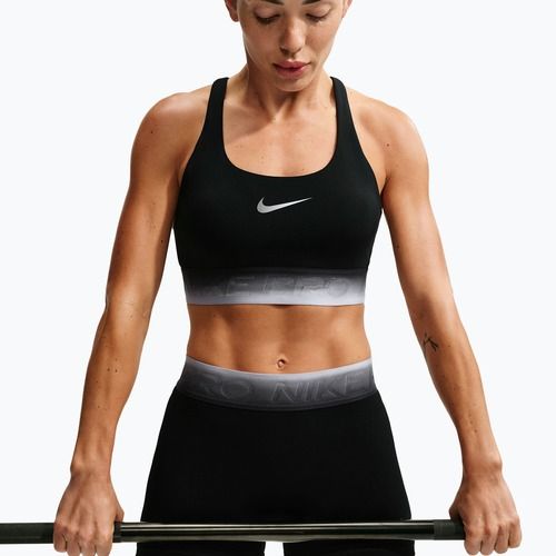 Sportmelltartó Nike Pro black/black/ghost/smoke grey