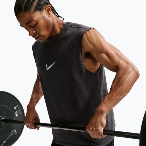 Férfi edző póló Nike Sleeveless T-Shirt black/white