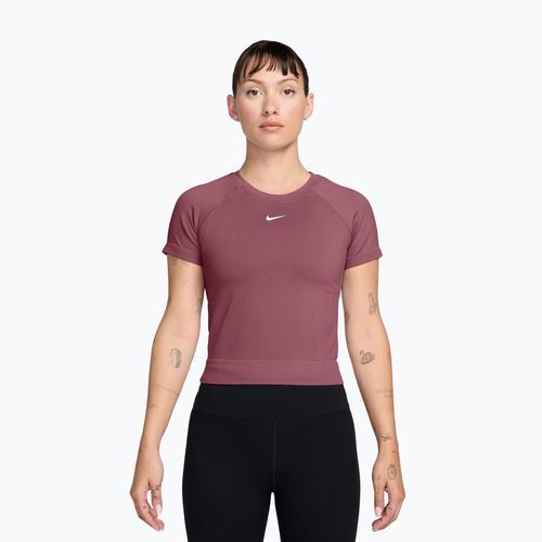 Női edző póló Nike Pro Seamless pink smoke/white