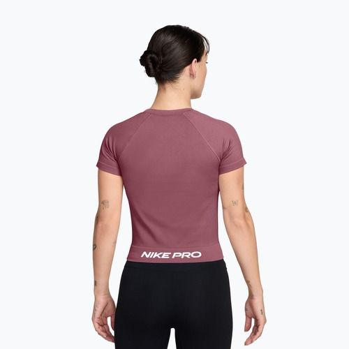 Női edző póló Nike Pro Seamless pink smoke/white