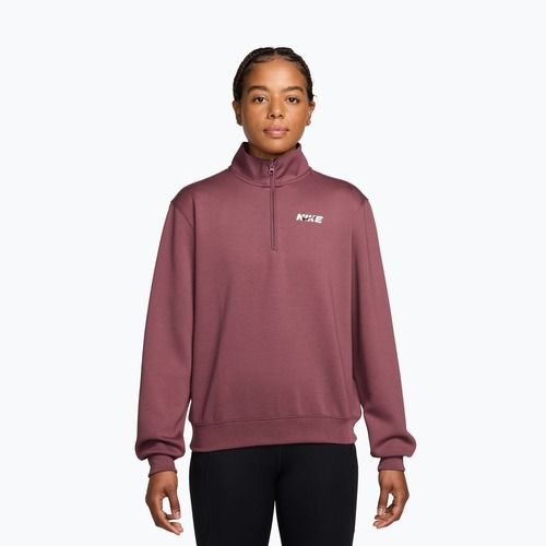 Női edzőpulóver Nike Studio Fleece Sport pink smoke/mystic dates/white