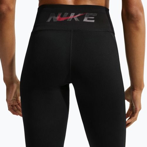 Női leggingsek Nike One black/black/university red/white