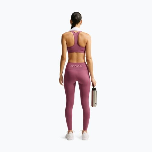 Női leggingsek Nike One pink smoke/pink smoke/pink rise/white