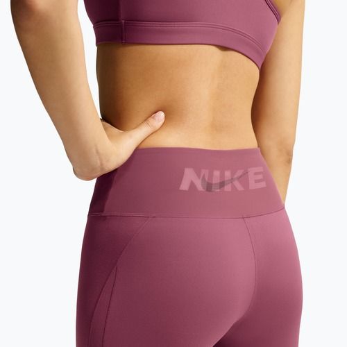 Női leggingsek Nike One pink smoke/pink smoke/pink rise/white