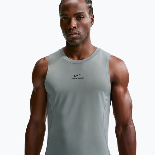 Férfi edző póló Nike Pro smoke grey/black