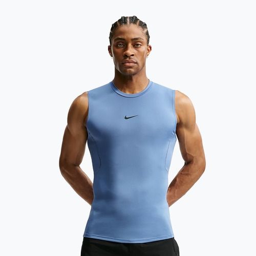 Férfi edző póló Nike Pro indigo storm/black