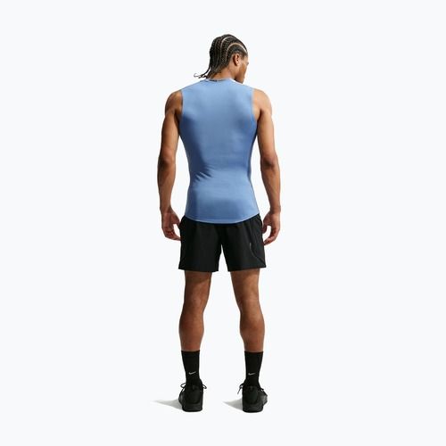 Férfi edző póló Nike Pro indigo storm/black