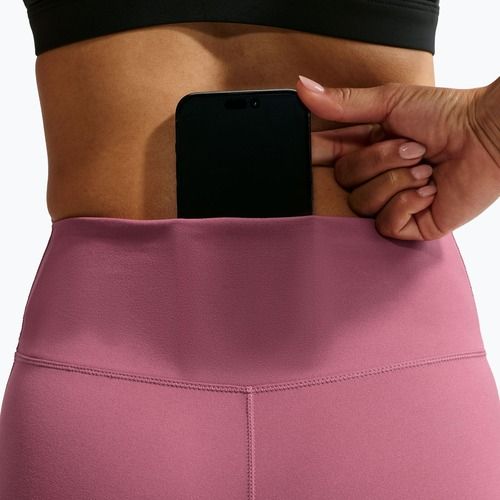Női leggingsek Nike One Seamless Front pink smoke/white