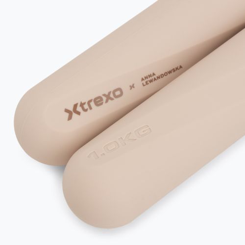 Súlyzókészlet XTREXO x Anna Lewandowska Bars 210 Beige