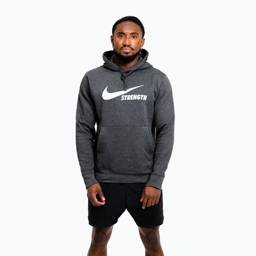 Férfi pulóver Nike Strength Hoodie charcoal/white