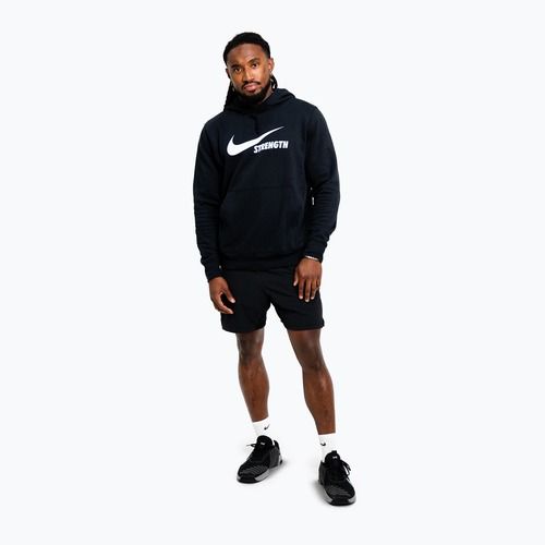 Férfi pulóver Nike Strength Hoodie black/white