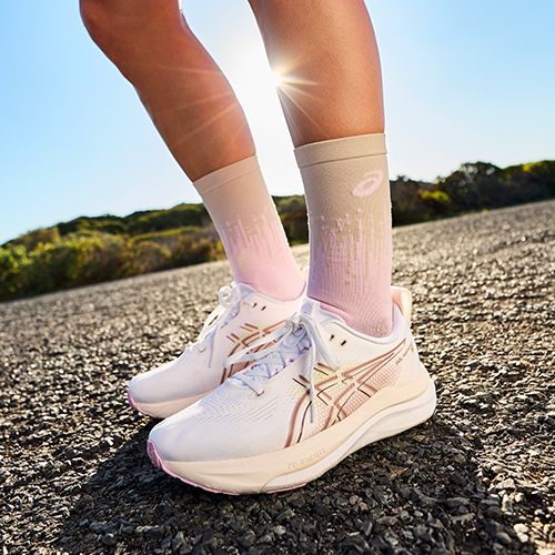 Női futócipők Asics Gel-Kayano 33 White/Hazy Lilac