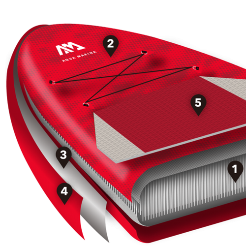 SUP Aqua Marina Monster - All-Around iSUP, 3.66m/15cm piros BT-21MOP