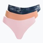 Női Under Armour Pure Stretch Ns Tanga 3 pár canyon rózsaszín/fekete