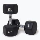 Gumírozott kézisúlyzó Nike Strength Hex Dumbbell 15 kg black/white
