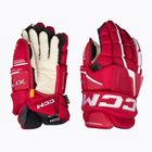 CCM Tacks XF Pro SR piros/fehér jégkorong kesztyű