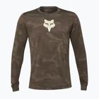 Férfi kerékpáros hosszú ujjú Fox Racing Ranger Tru Dri kosz barna
