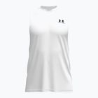 Férfi edző póló Under Armour Left Chest Cut Off Tank white/black