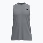 Férfi edző póló Under Armour Left Chest Cut Off Tank steel light heather/black