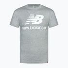 Férfi New Balance Essentials Stacked Logo póló szürke