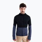 Férfi trekking pulóver icebreaker Merino 200 Realfleece™ Descender black/graphite/cb